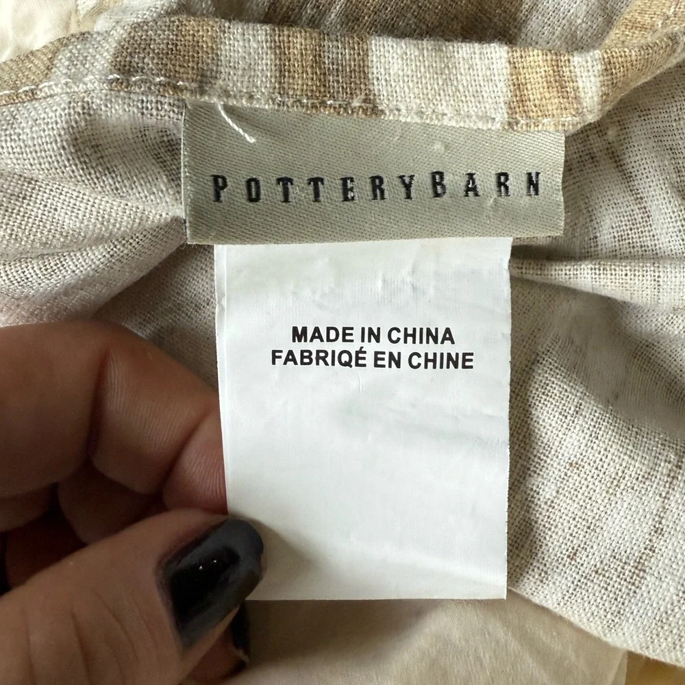 Pottery Barn Linen Cotton Vivian IKAT KING Duvet Plus 2 Standard Shams